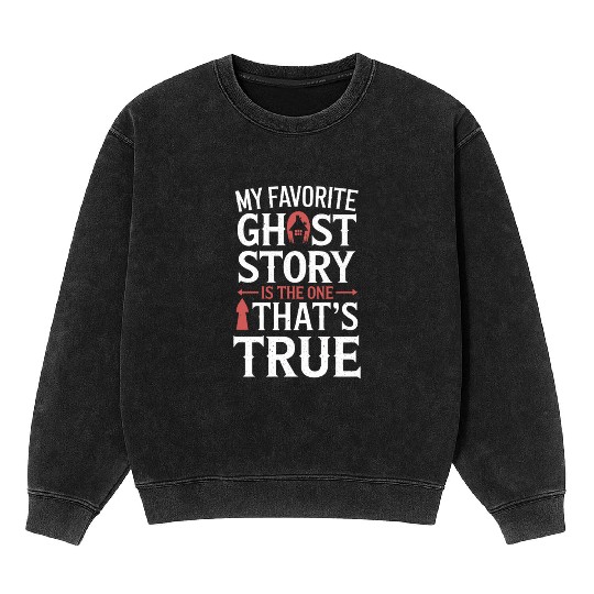 Paranormal Podcast Listener Ghost Story Fan Mineral Wash Sweatshirts