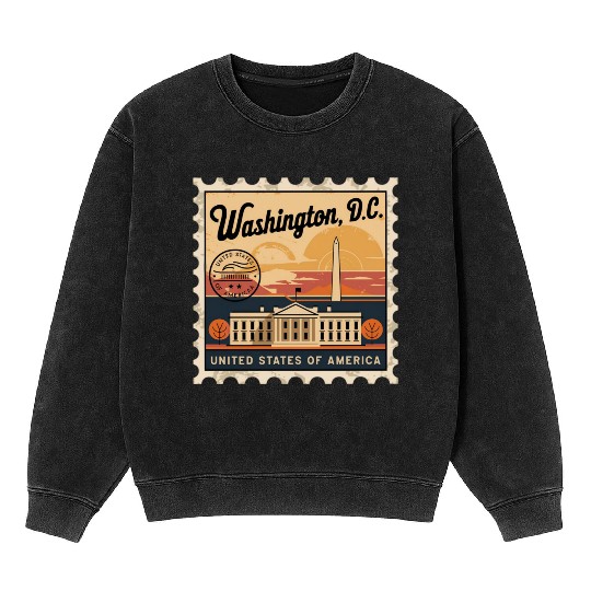 Washington DC Souvenir and Political Gift Idea Mineral Wash Sweatshirts