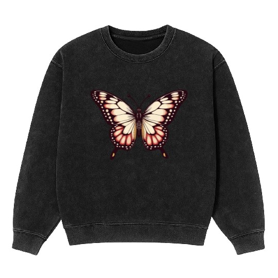 Vibrant Monarch Butterfly Mineral Wash Sweatshirts