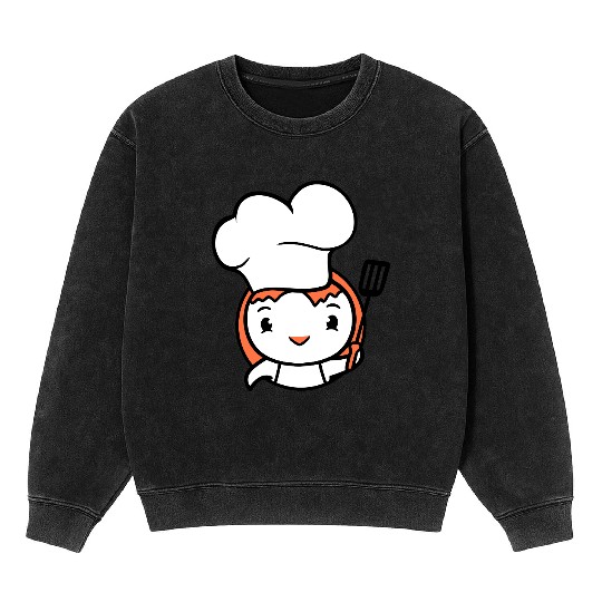 Bird Chef Cap Duck Delicious Hungry Eat Sweet Cute Mineral Wash Sweatshirts