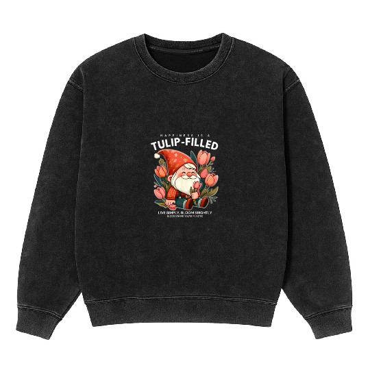 Tulip-Filled Happiness – Bloom Brightly Mineral Wash Sweatshirts