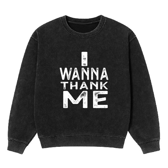 Bold Thank You Typography Design Mineral Wash Sweatshirts