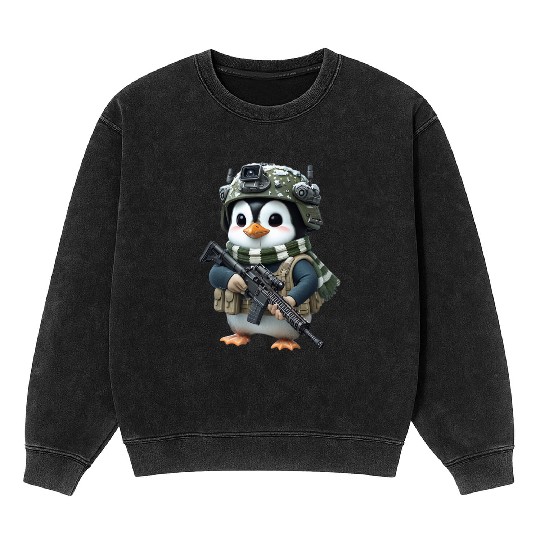 Penguin In Military Mineral Wash Sweatshirts