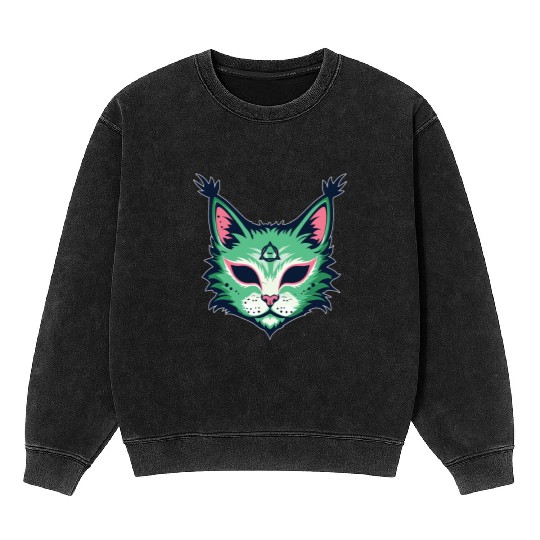 Therian Mask Alter Otherkin Theta Delta Mineral Wash Sweatshirts