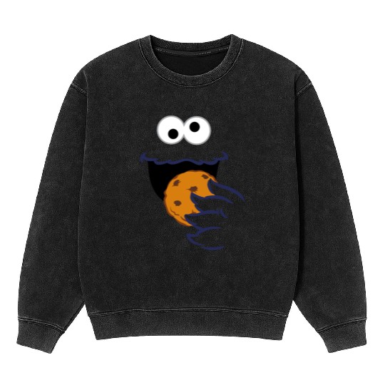 Sesame Street Costume Design Cookie Monster Mineral Wash Sweatshirts