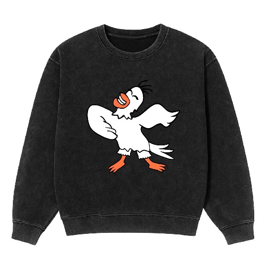 Seagull bird dances happily celebrates cheerful Mineral Wash Sweatshirts