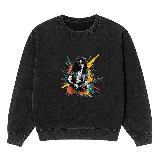 Rock and Roll Youth Avatar Stickers Mineral Wash Sweatshirts
