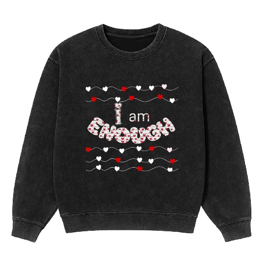 I Am Enough - Faith & Love Design | Psalm 139:14 Mineral Wash Sweatshirts