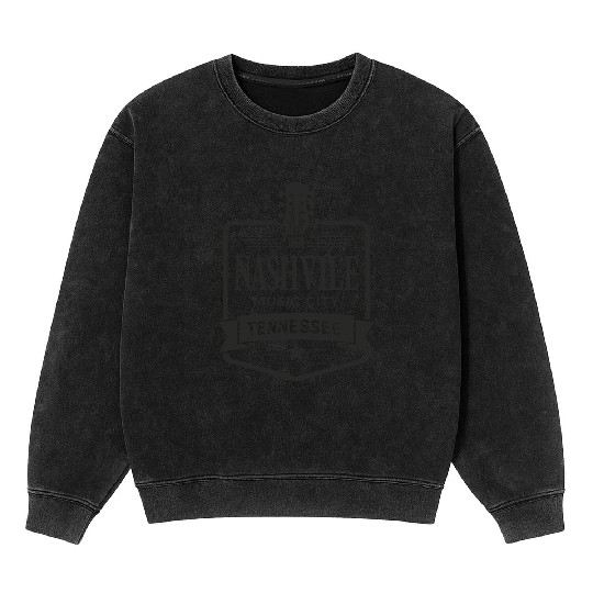 Nashville Music City Guitar Tennessee Mineral Wash Sweatshirts