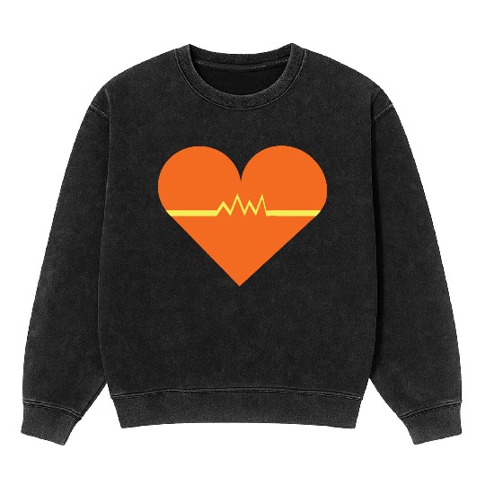 Heartbeat with Heart health care and Cardiac Mineral Wash Sweatshirts