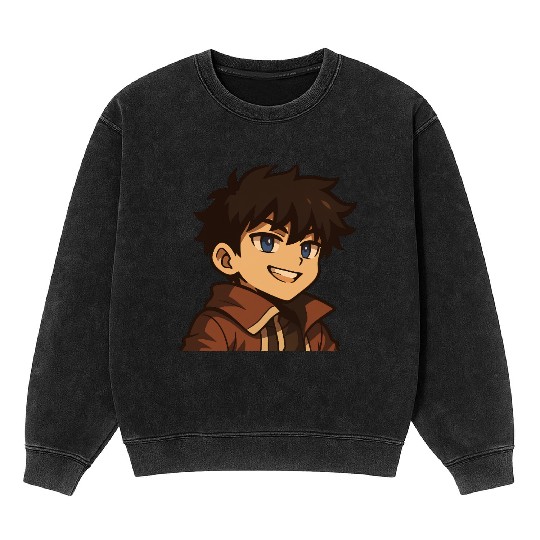 anime solo boy Mineral Wash Sweatshirts