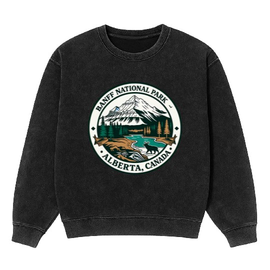 Banff National Park Alberta Canada Mineral Wash Sweatshirts