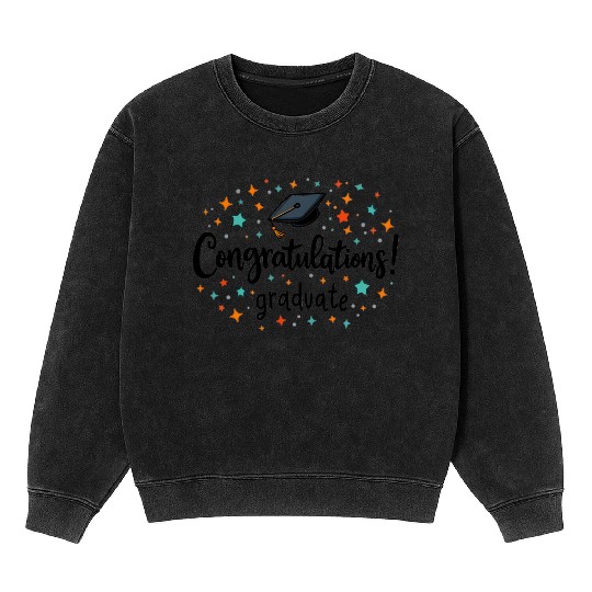Congratulations Graduate! | Fun and Colorful Gradu Mineral Wash Sweatshirts