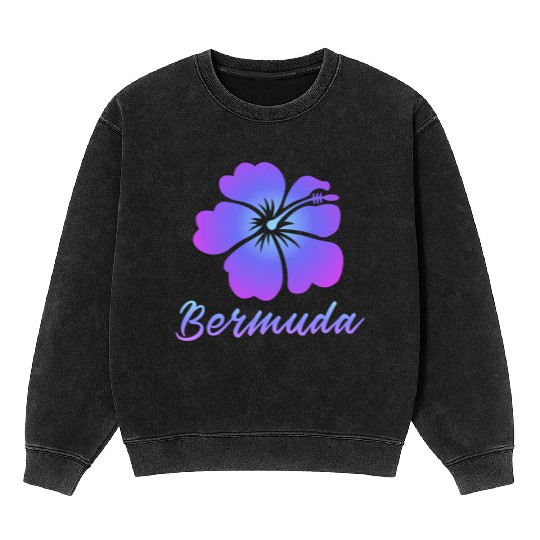 Bermuda Hibiscus Mineral Wash Sweatshirts