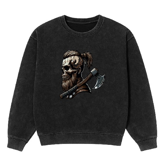 Viking Warrior Man Odin Thor Norman Walhalla Mineral Wash Sweatshirts