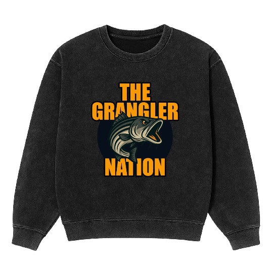 Grangler Nation (Striped Bass) Mineral Wash Sweatshirts