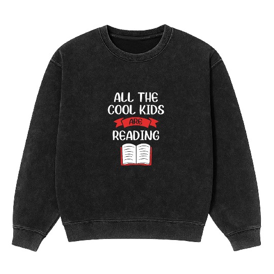 Reading Teacher Library Book Mineral Wash Sweatshirts