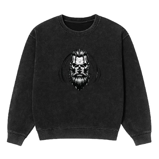 Viking Warrior Man Odin Thor Norman Walhalla Mineral Wash Sweatshirts
