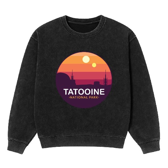 Tatooine National Park Mineral Wash Sweatshirts