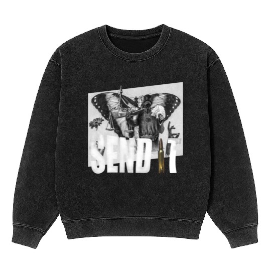 Send lawyers guns and money Mineral Wash Sweatshirts