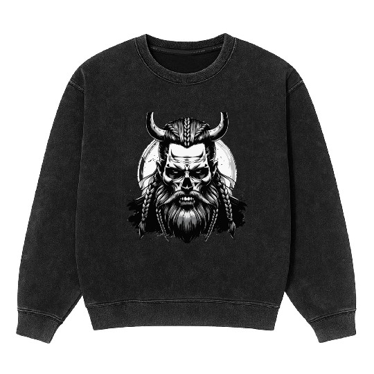 Viking Warrior Man Odin Thor Norman Walhalla Mineral Wash Sweatshirts