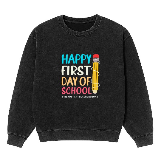 School Head Start Crew Teacher Mineral Wash Sweatshirts