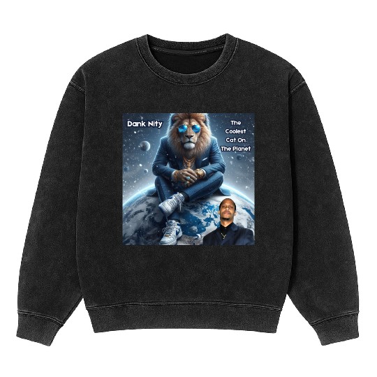 Dank Nity - The Coolest Cat On The Planet Mineral Wash Sweatshirts