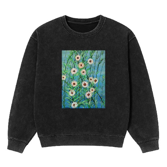 Wild flowers two Mineral Wash Sweatshirts