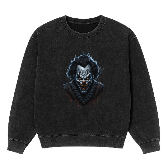Vampire Skull Realistic Horror Art Mineral Wash Sweatshirts