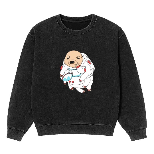 Water Bear Lover Tardigrade Astronaut Mineral Wash Sweatshirts