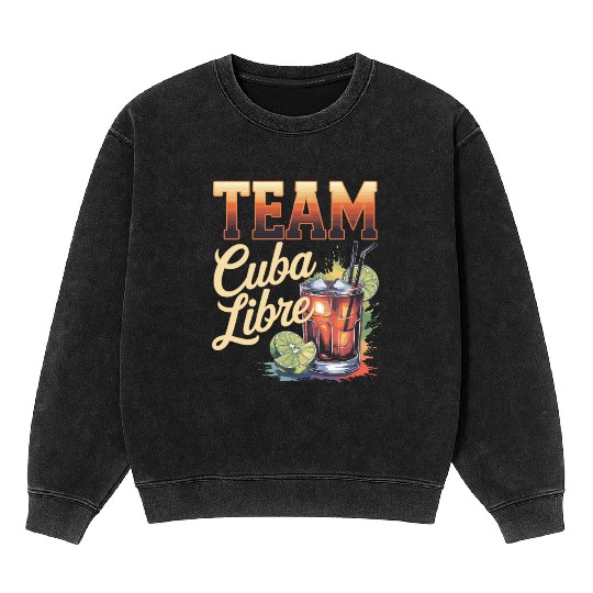 Cocktail Bartender Team Cuba Libre Mineral Wash Sweatshirts