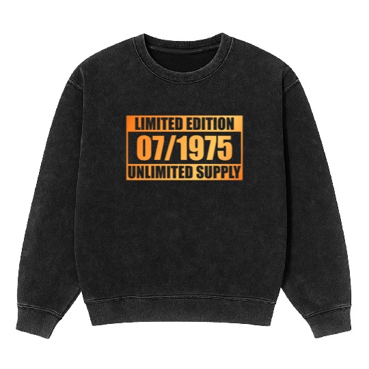 50th birthday Limited Edition - ꝏ Supply 07/1975 Mineral Wash Sweatshirts