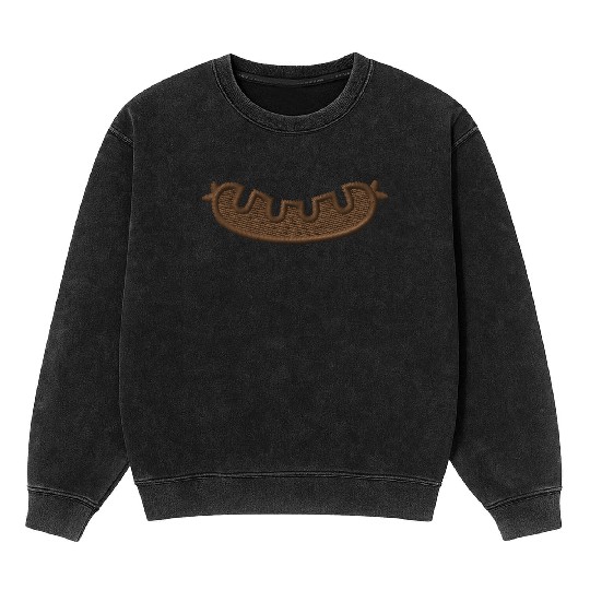 Bratwurst embroidered Mineral Wash Sweatshirts