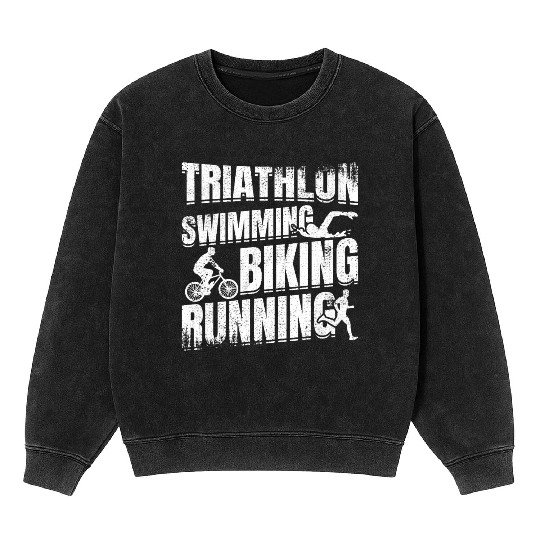 Triathlon Swim Run Cycle Mineral Wash Sweatshirts