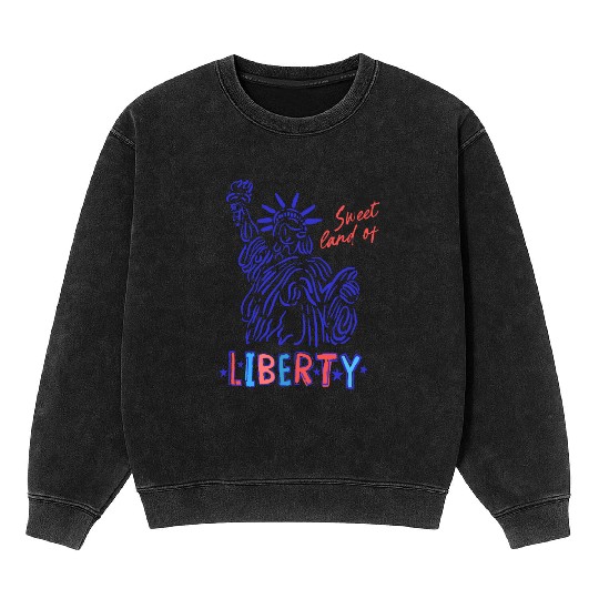 sweet land of liberty Mineral Wash Sweatshirts