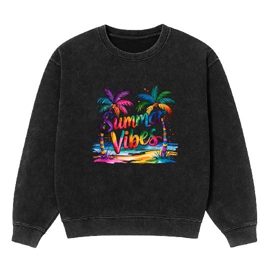 Summer Vibes Mineral Wash Sweatshirts