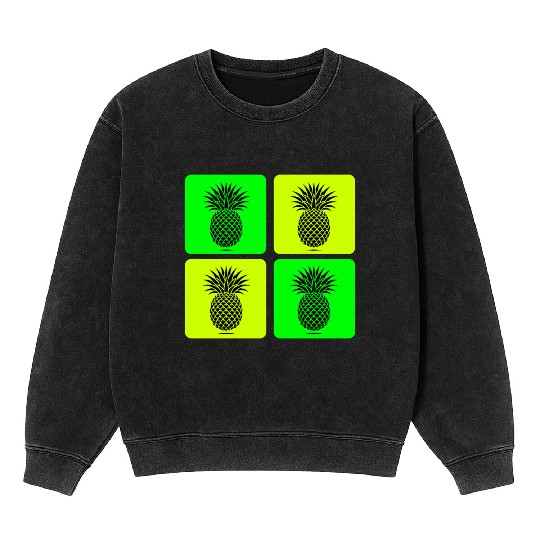 Pop Art Pineapple Mineral Wash Sweatshirts