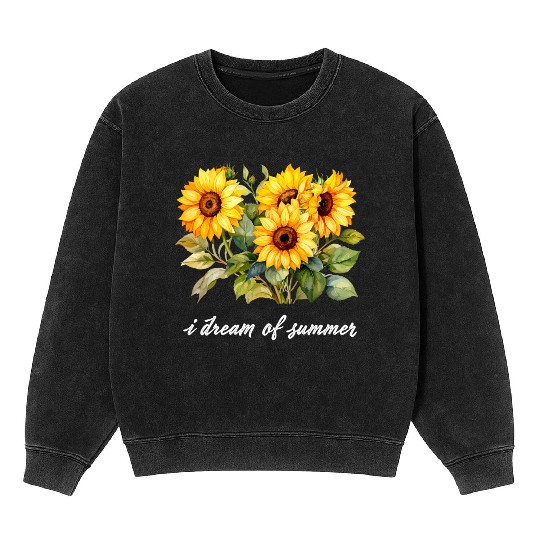 Sunflower Summer Dream Mineral Wash Sweatshirts