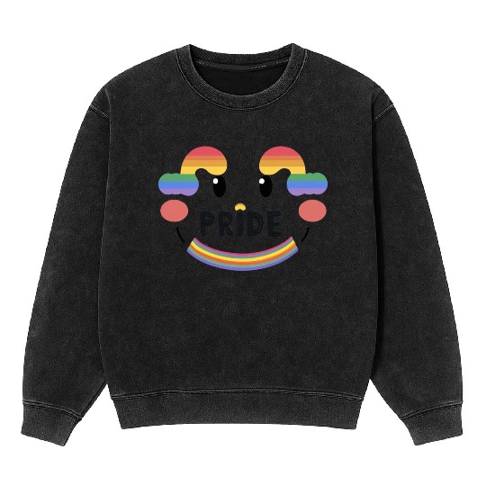 Pride Vibes Only LGBTQIA+ Love & Support Men Women Mineral Wash Sweatshirts