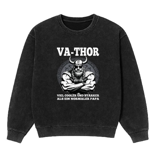 Viking Warrior Man Odin Thor Norman Walhalla Mineral Wash Sweatshirts