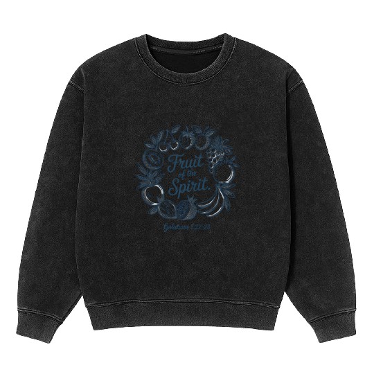 Fruit of the Spirit Christian Summer Mineral Wash Sweatshirts