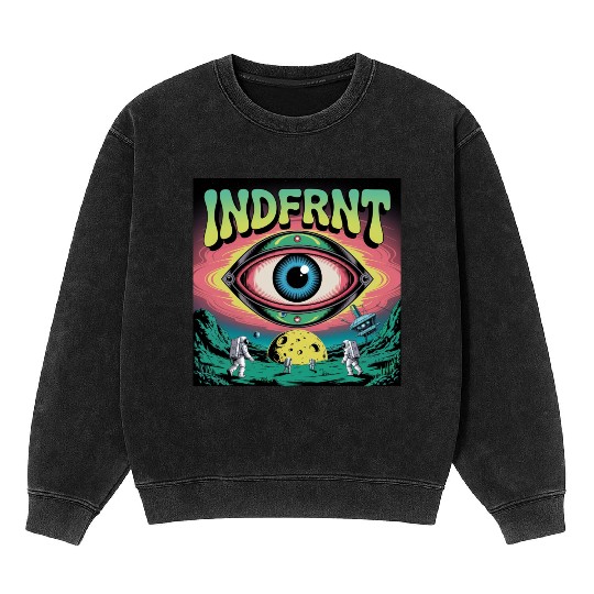 Psychedelic Space Eye – Trippy Cosmic Poster Art Mineral Wash Sweatshirts