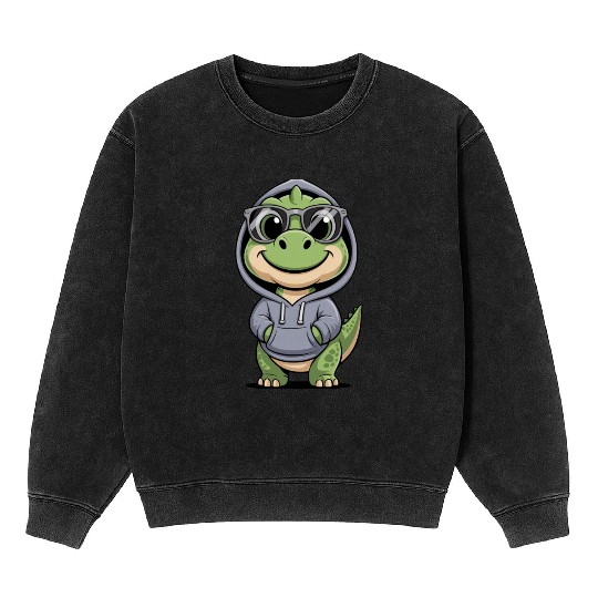 Cool Mineral Wash Sweatshirts Dino – Street Style Saurus