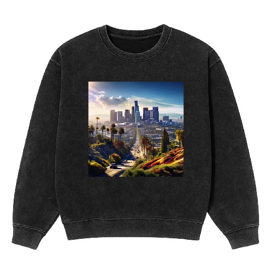 los angeles city. Mineral Wash Sweatshirts