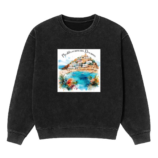 Mediterranean Dreams Mineral Wash Sweatshirts