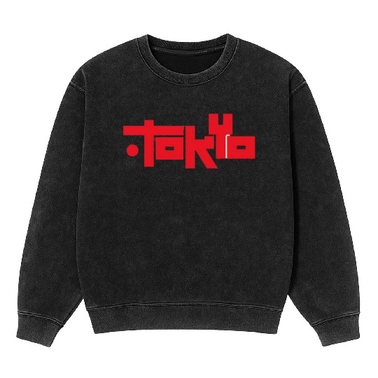 Tokyo Street Style Mineral Wash Sweatshirts