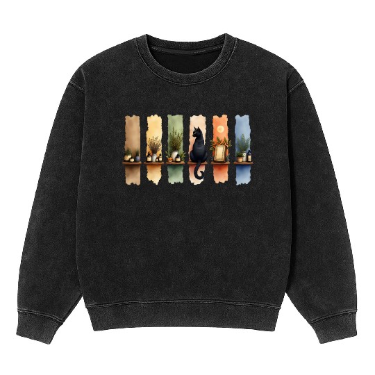 Shelf Life – Autumn Cottagecore Brushstrokes Mineral Wash Sweatshirts