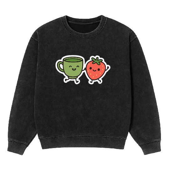 Matcha & Berry Besties Mineral Wash Sweatshirts