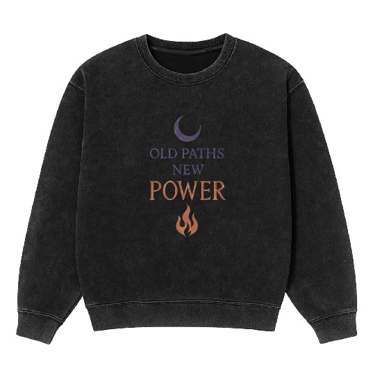 Pagan Pride Wiccan Lifestyle Earth Magic Witch Mineral Wash Sweatshirts