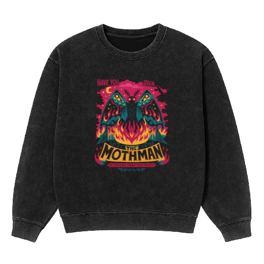 Mothman Black Bridge Have You Seen The Mineral Wash Sweatshirts
